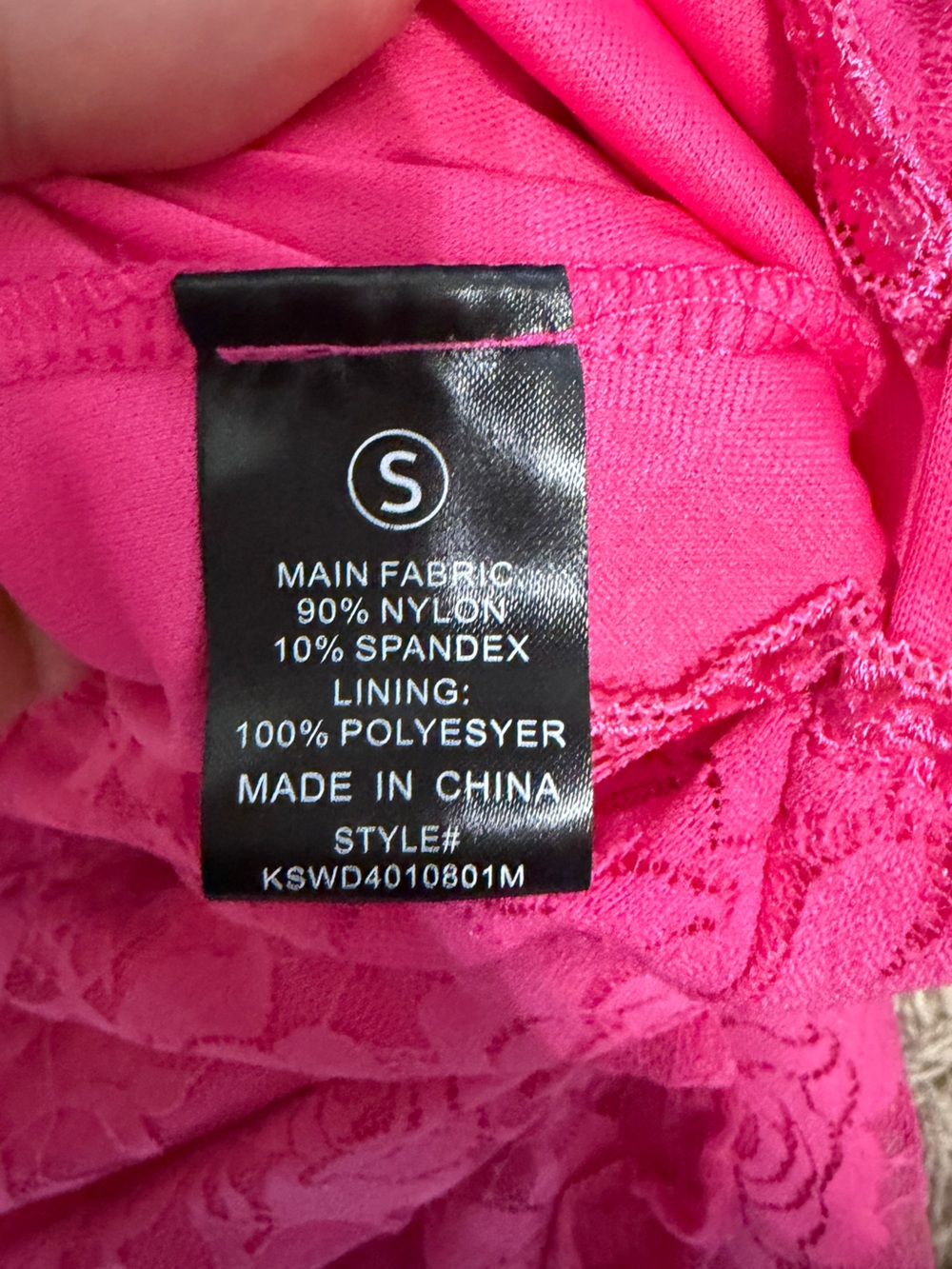 Fashion Nova Hot Pink Lace Maxi Dress - Picture 6 of 6